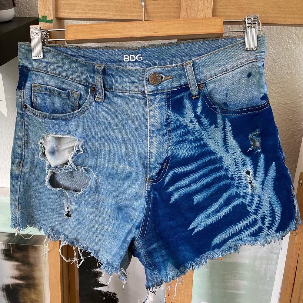 Sun printed Jean shorts